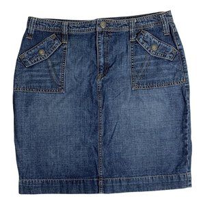 Tommy Hilfiger 7 Denim Skirt  33 Straight Knee Length